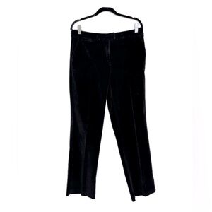 Talbots black cotton velvet straight leg stretch pants